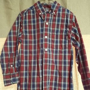 J. Khaki boys size small long sleeve flannel